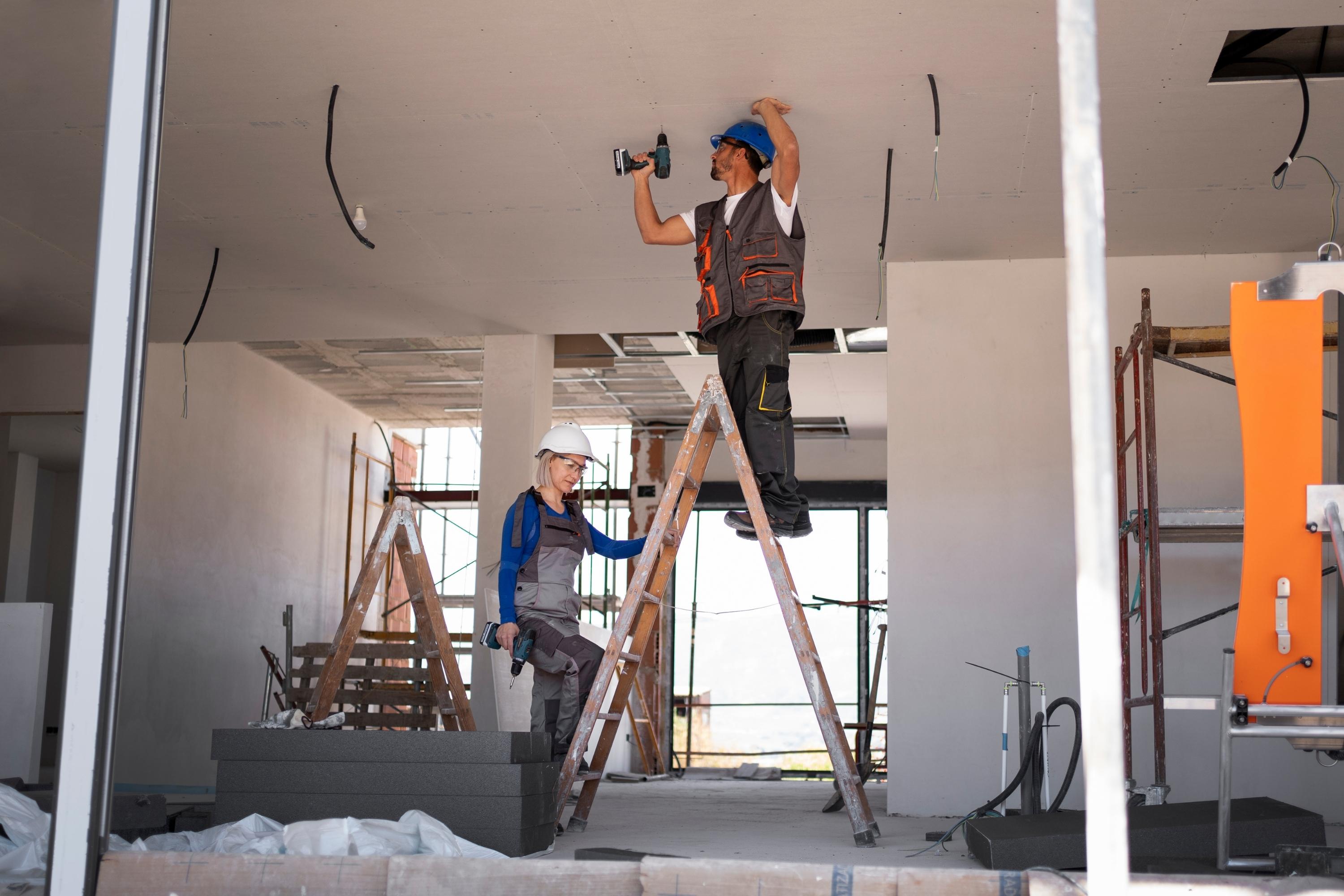Matched contractors reviewing a residential project